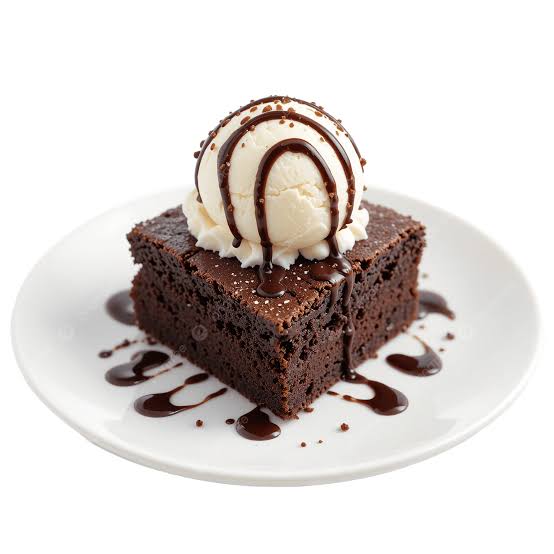 Brownie con helado